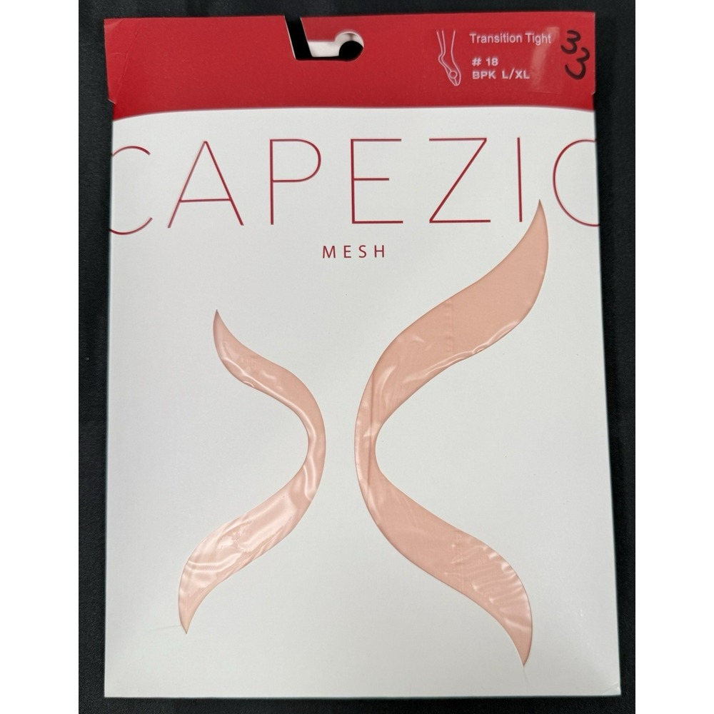 Capezio Transition Tights w/Seams Women L/XL Ballet Pink 18